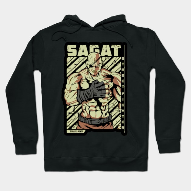 Sagat  - Thailand - Street Fighter fan art Hoodie by SkloIlustrator